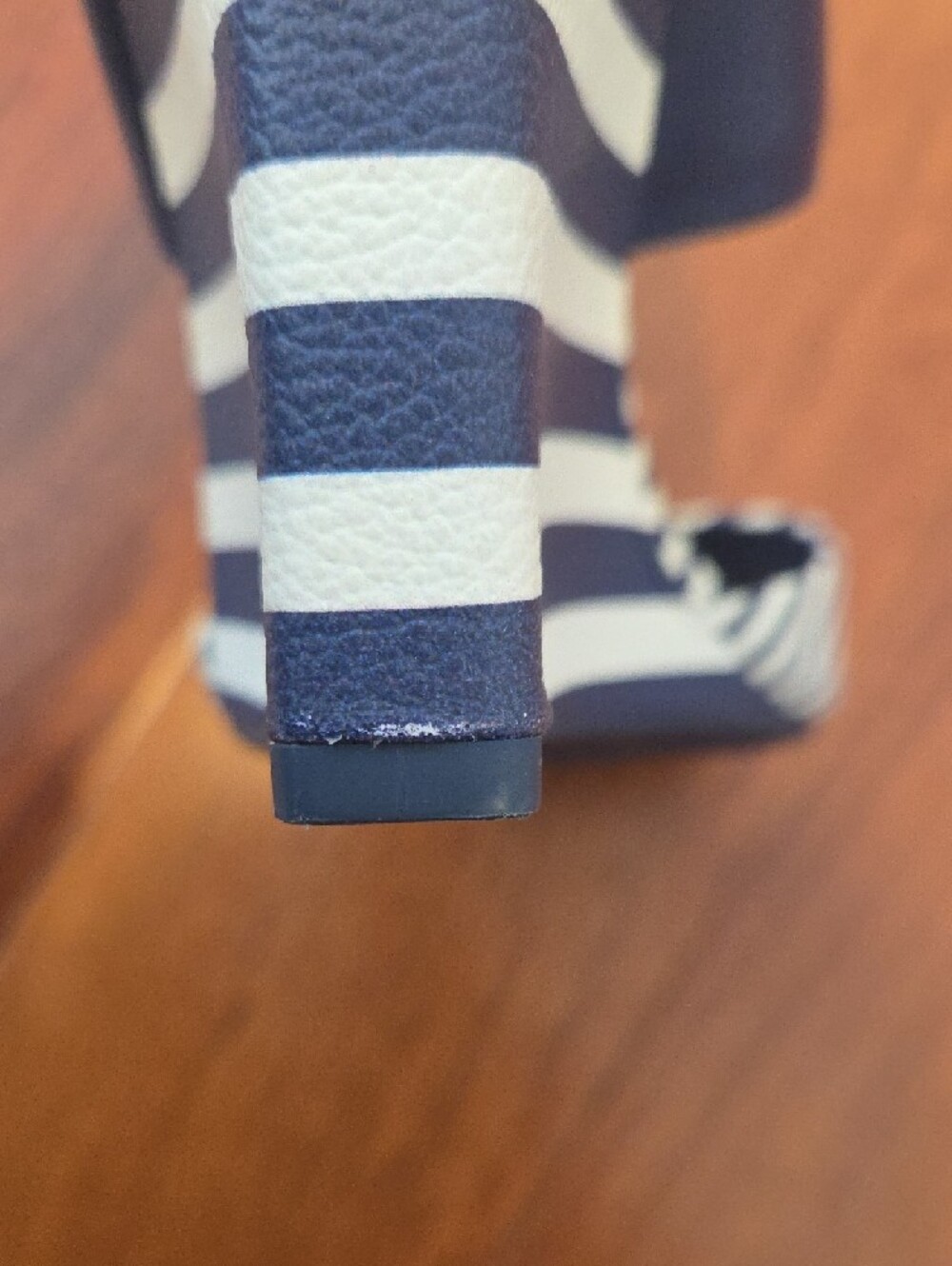 Tory Burch Maritime Wedges Size 8.5 Navy Striped Wedge Sandals NWOT - Picture 9 of 9